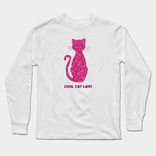 Cool Cat Lady Long Sleeve T-Shirt